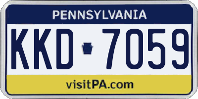 PA license plate KKD7059