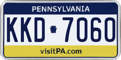 PA license plate KKD7060