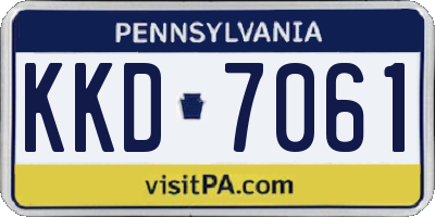 PA license plate KKD7061