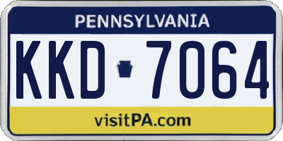 PA license plate KKD7064