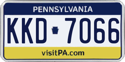 PA license plate KKD7066