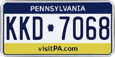 PA license plate KKD7068