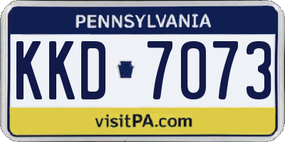 PA license plate KKD7073