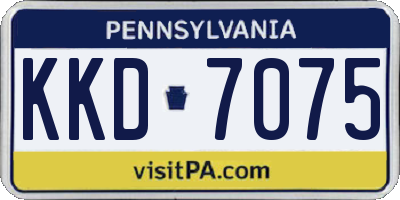 PA license plate KKD7075