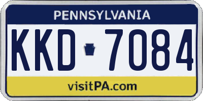 PA license plate KKD7084