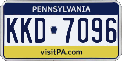 PA license plate KKD7096