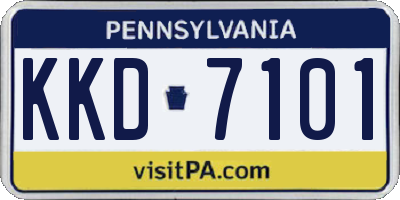 PA license plate KKD7101