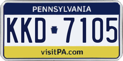 PA license plate KKD7105