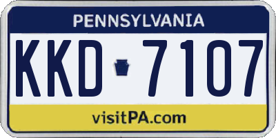 PA license plate KKD7107