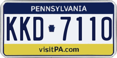 PA license plate KKD7110