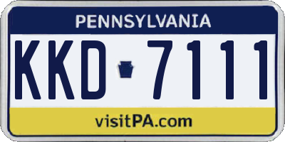 PA license plate KKD7111