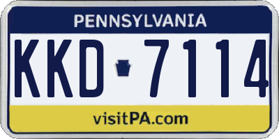 PA license plate KKD7114
