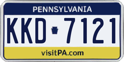 PA license plate KKD7121