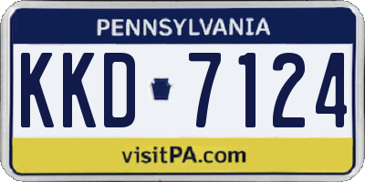 PA license plate KKD7124