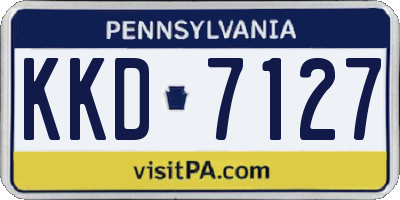 PA license plate KKD7127
