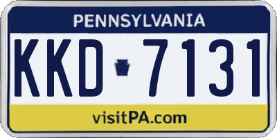 PA license plate KKD7131