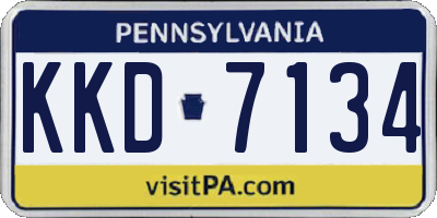 PA license plate KKD7134