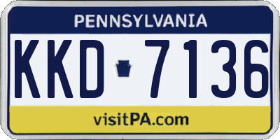 PA license plate KKD7136