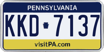 PA license plate KKD7137
