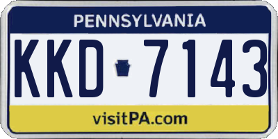 PA license plate KKD7143