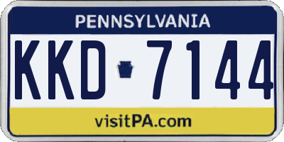 PA license plate KKD7144