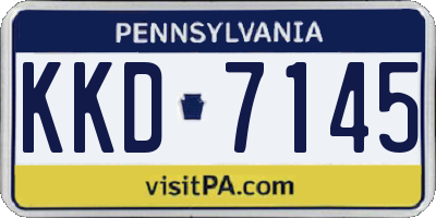 PA license plate KKD7145