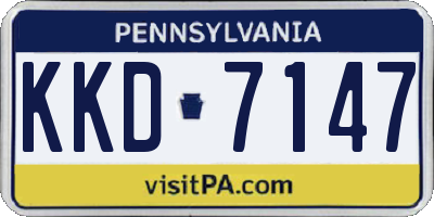 PA license plate KKD7147
