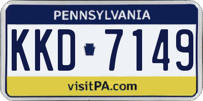 PA license plate KKD7149