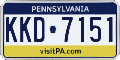 PA license plate KKD7151