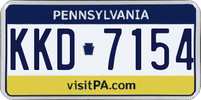 PA license plate KKD7154