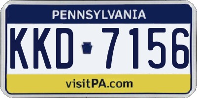 PA license plate KKD7156