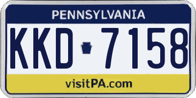 PA license plate KKD7158