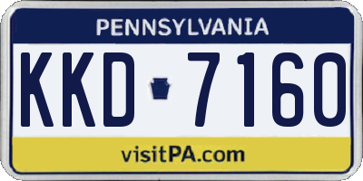 PA license plate KKD7160