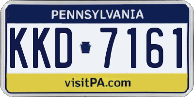 PA license plate KKD7161