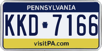 PA license plate KKD7166