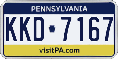 PA license plate KKD7167