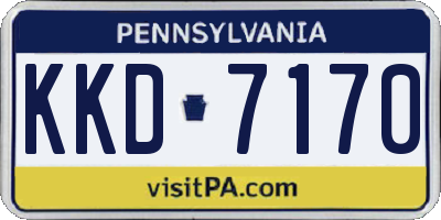 PA license plate KKD7170