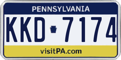 PA license plate KKD7174