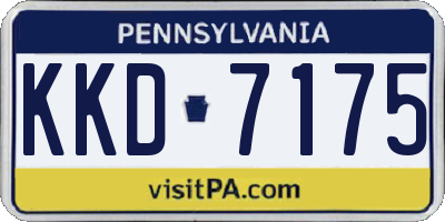 PA license plate KKD7175