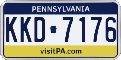 PA license plate KKD7176