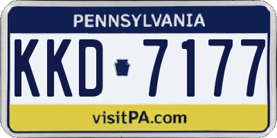 PA license plate KKD7177