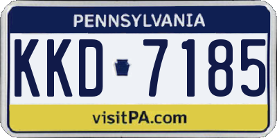 PA license plate KKD7185