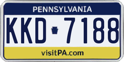 PA license plate KKD7188