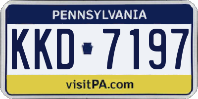 PA license plate KKD7197