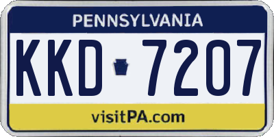 PA license plate KKD7207