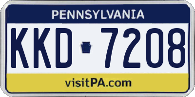 PA license plate KKD7208