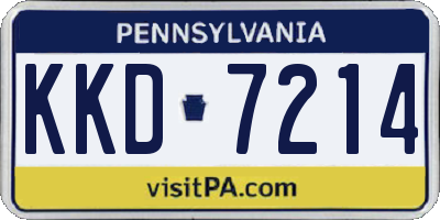 PA license plate KKD7214