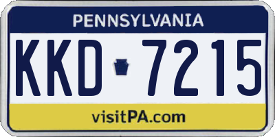 PA license plate KKD7215