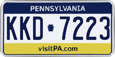 PA license plate KKD7223