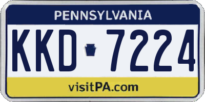 PA license plate KKD7224